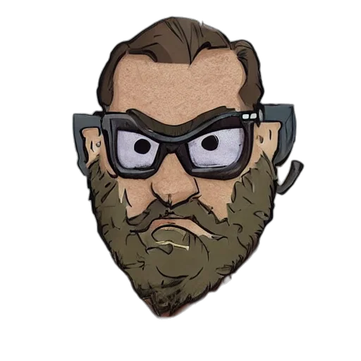 staff, face, cartoon, comic book art transparent PNG cut-out