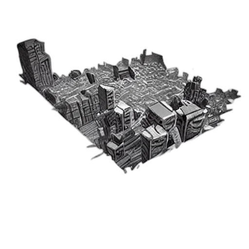 building, crown, 3d render, concept art transparent PNG cut-out