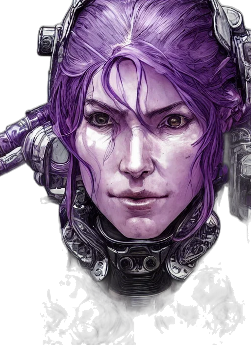 robot, face, cyberpunk, concept art transparent PNG cut-out
