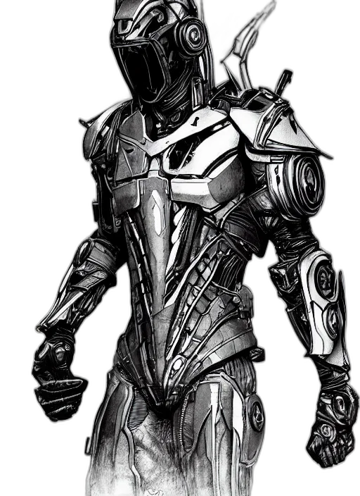 robot, concept art, comic book art, fantasy art transparent PNG cut-out