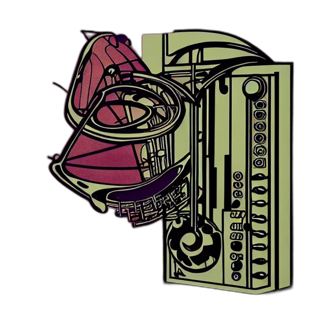 3d render, concept art, cyberpunk, vaporwave transparent PNG cut-out