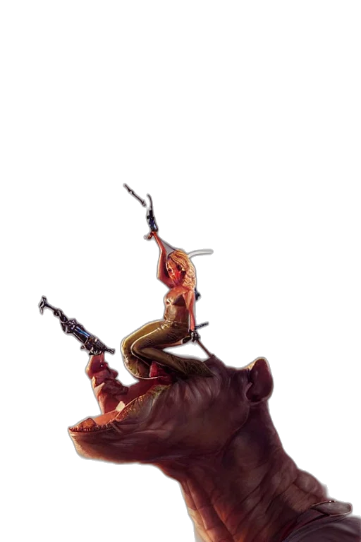 weapon, sword, staff, creature transparent PNG cut-out