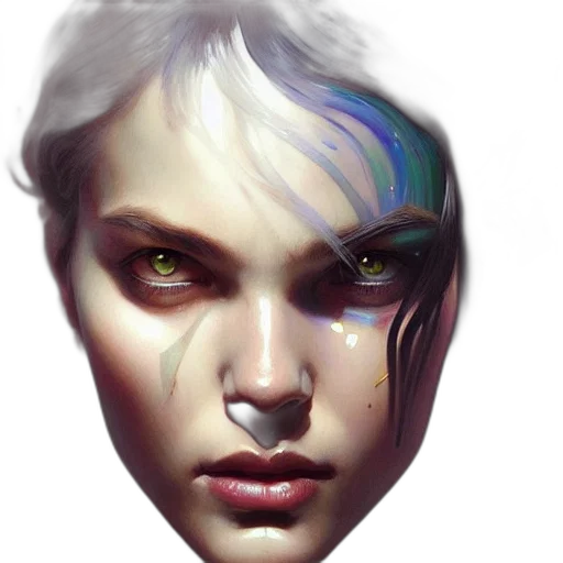 face, mask, creature, cyberpunk transparent PNG cut-out