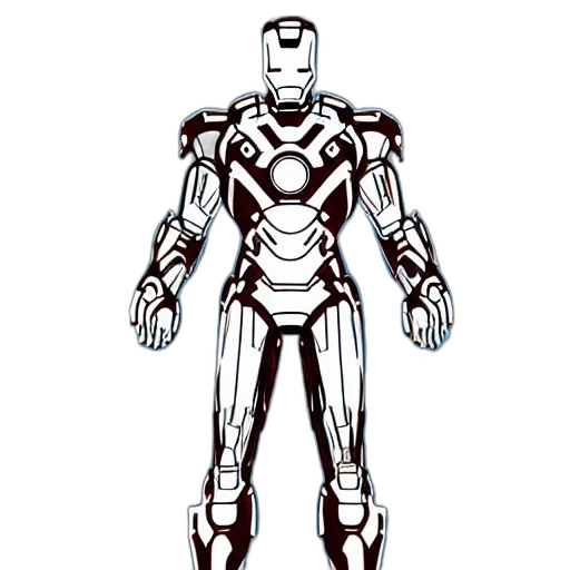 robot, comic book art, concept art, 3d render transparent PNG cut-out