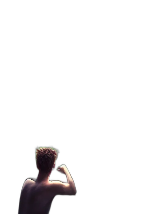 hair, staff, creature, shoes transparent PNG cut-out