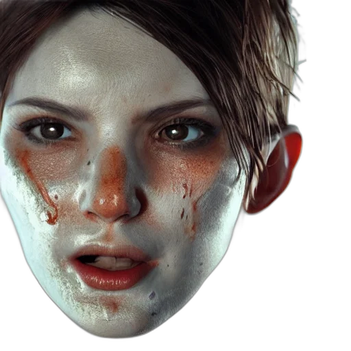 face, mask, photorealistic, 3d render transparent PNG cut-out