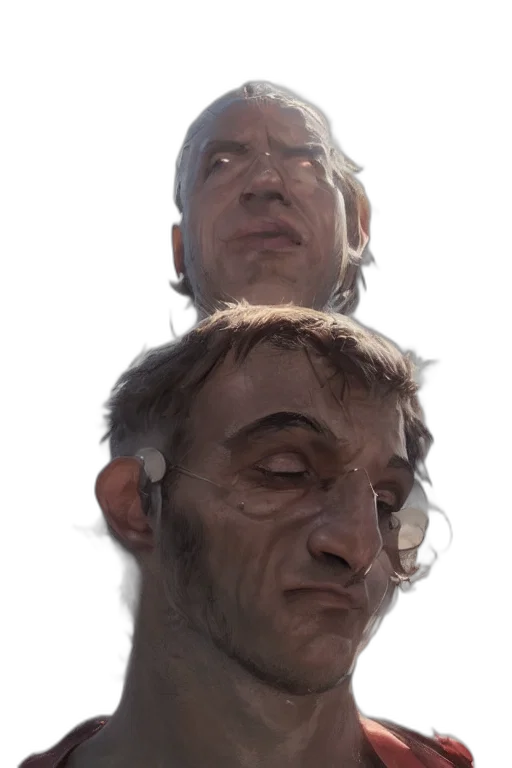face, mask, creature, staff transparent PNG cut-out