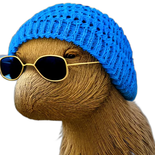 hat, animal, 3d render, photorealistic transparent PNG cut-out