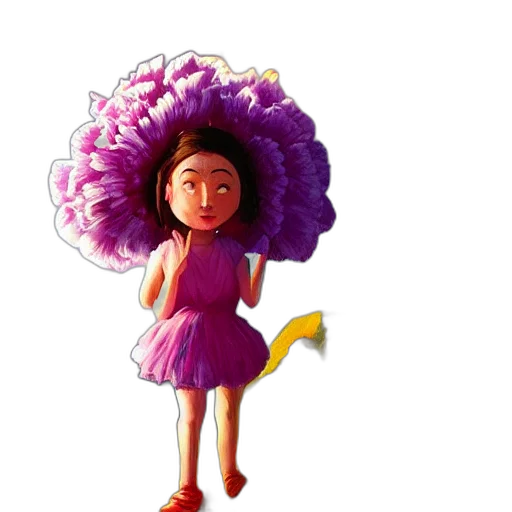 flower, dress, crown, hair transparent PNG cut-out