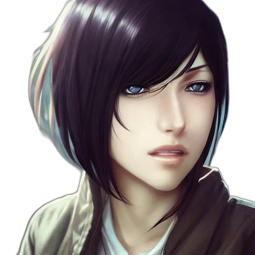 face, staff, jacket, weapon transparent PNG cut-out