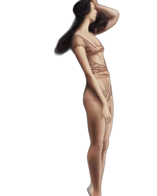 dress, hair, creature, jewelry transparent PNG cut-out