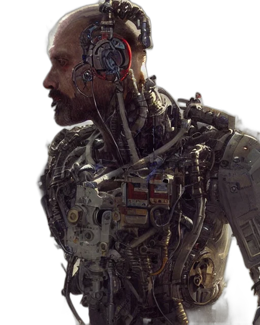 robot, face, cyberpunk, concept art transparent PNG cut-out