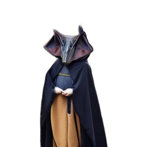 jacket, dress, mask, staff transparent PNG cut-out