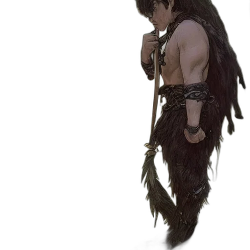 hair, weapon, sword, staff transparent PNG cut-out