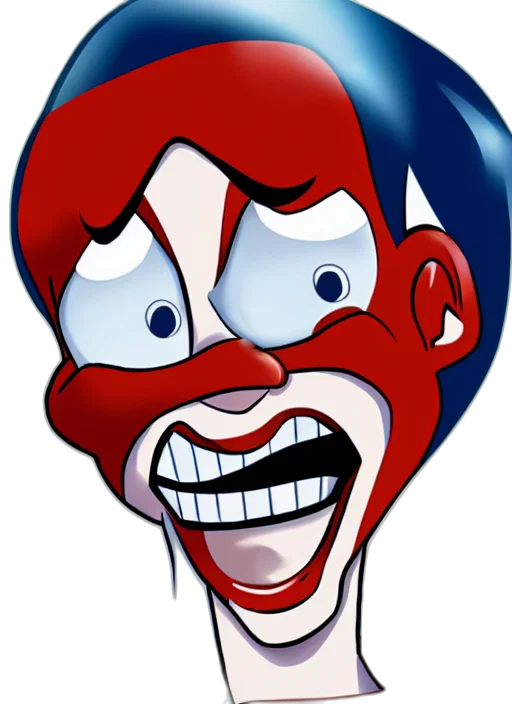 face, mask, cartoon, 3d render transparent PNG cut-out