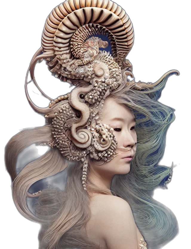 hair, creature, mask, crown transparent PNG cut-out