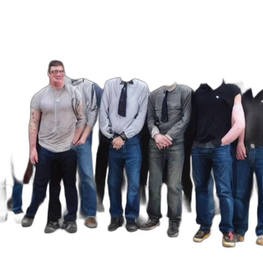 staff, mask, jacket, robot transparent PNG cut-out