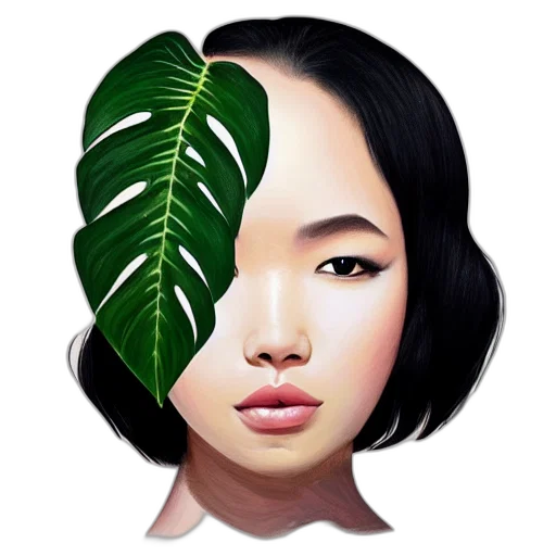 face, mask, hair, creature transparent PNG cut-out