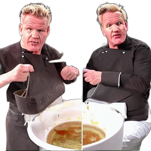food, gordon, ramsay, dipping transparent PNG cut-out