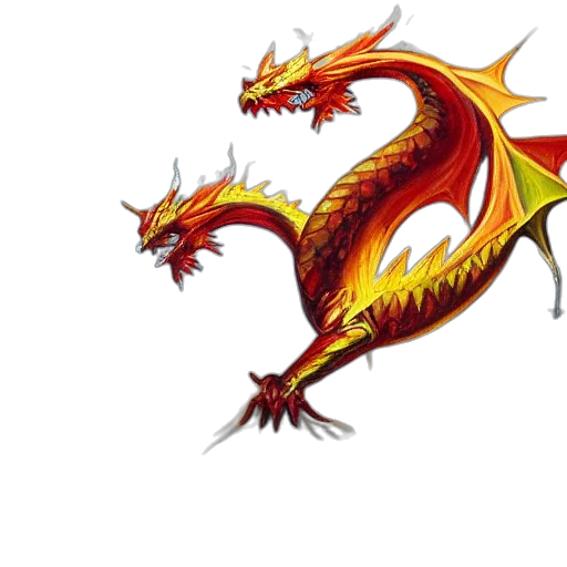 dragon, staff, weapon, fantasy art transparent PNG cut-out