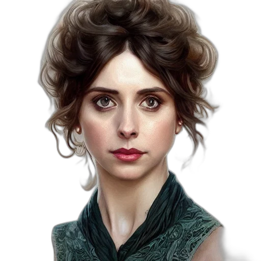 face, dress, staff, hair transparent PNG cut-out