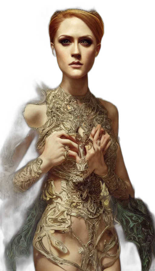 dress, jewelry, crown, dragon transparent PNG cut-out