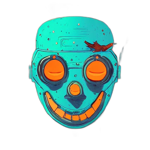 mask, robot, face, creature transparent PNG cut-out