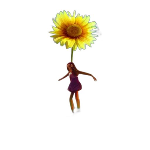 flower, umbrella, staff, crown transparent PNG cut-out