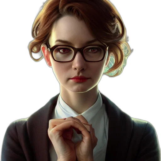 staff, face, jacket, dress transparent PNG cut-out