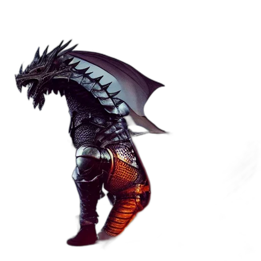 dragon, sword, weapon, creature transparent PNG cut-out