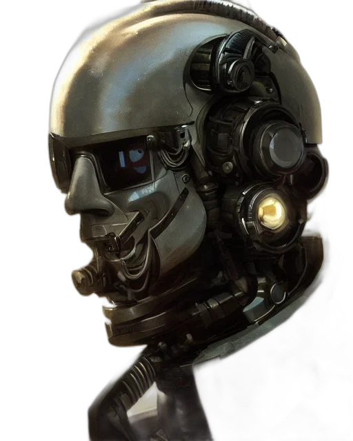 robot, mask, face, staff transparent PNG cut-out