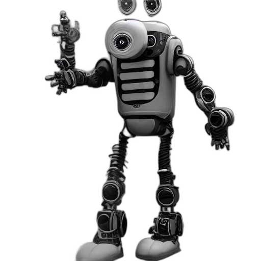 robot, staff, animal, 3d render transparent PNG cut-out