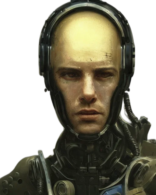 robot, face, mask, cyberpunk transparent PNG cut-out