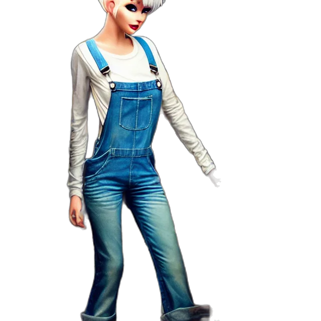 jacket, staff, concept art, 3d render transparent PNG cut-out