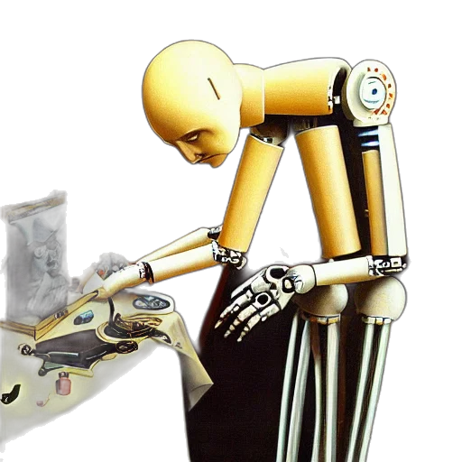 robot, weapon, cyberpunk, concept art transparent PNG cut-out