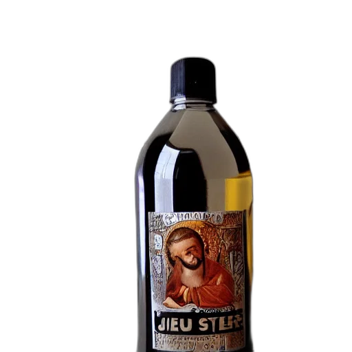 bottle, 3d render, jesus, tears transparent PNG cut-out