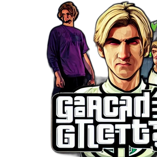 comic book art, pixel art, xqc, gta transparent PNG cut-out