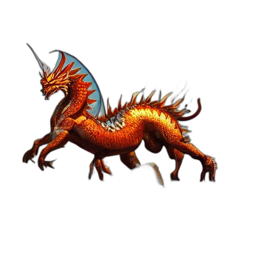 dragon, creature, staff, animal transparent PNG cut-out