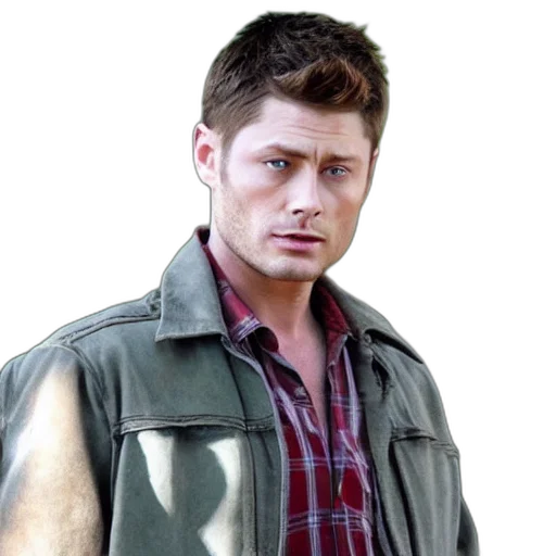 jacket, face, photorealistic, pixel art transparent PNG cut-out