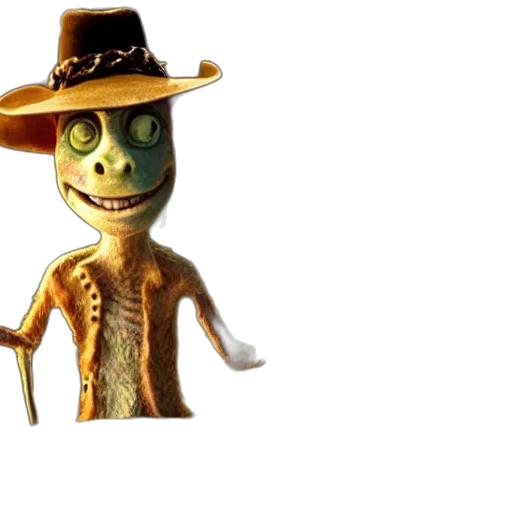 hat, robot, creature, staff transparent PNG cut-out