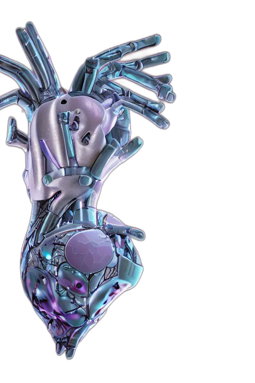 robot, jewelry, 3d render, cyberpunk transparent PNG cut-out
