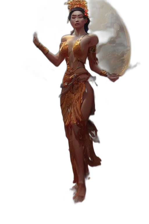 staff, dress, creature, concept art transparent PNG cut-out