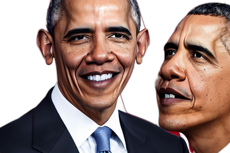 face, photorealistic, portrait, barack transparent PNG cut-out