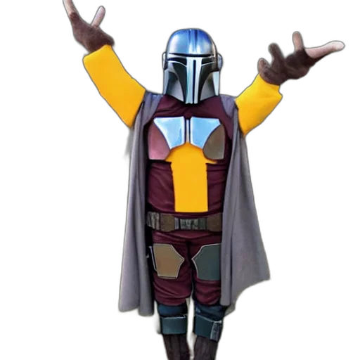 robot, concept art, 3d render, mandalorian transparent PNG cut-out