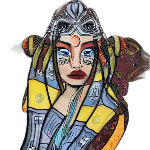 jewelry, mask, face, fantasy art transparent PNG cut-out