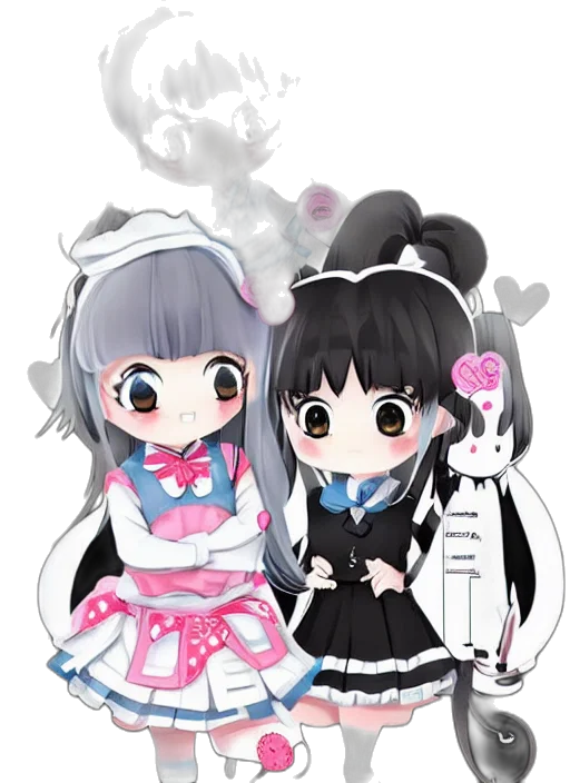 anime, cartoon, concept art, 3d render transparent PNG cut-out