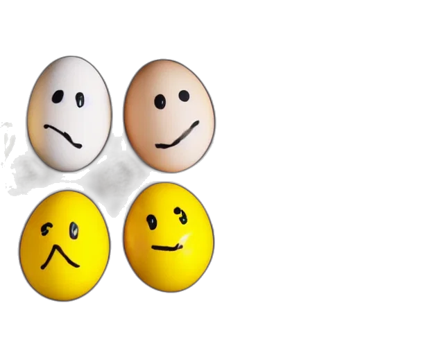 photorealistic, 3d render, eggs, happy transparent PNG cut-out