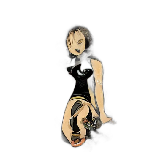 dress, mask, jewelry, staff transparent PNG cut-out