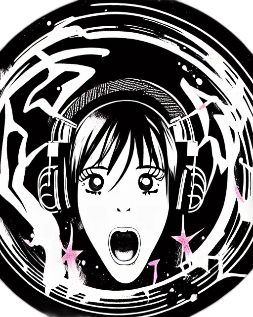 cartoon, anime, comic book art, vaporwave transparent PNG cut-out
