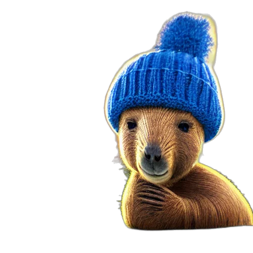 hat, animal, photorealistic, 3d render transparent PNG cut-out